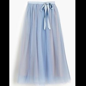 J.Crew Tulle ball skirt w/ sash-H0015-BLUE